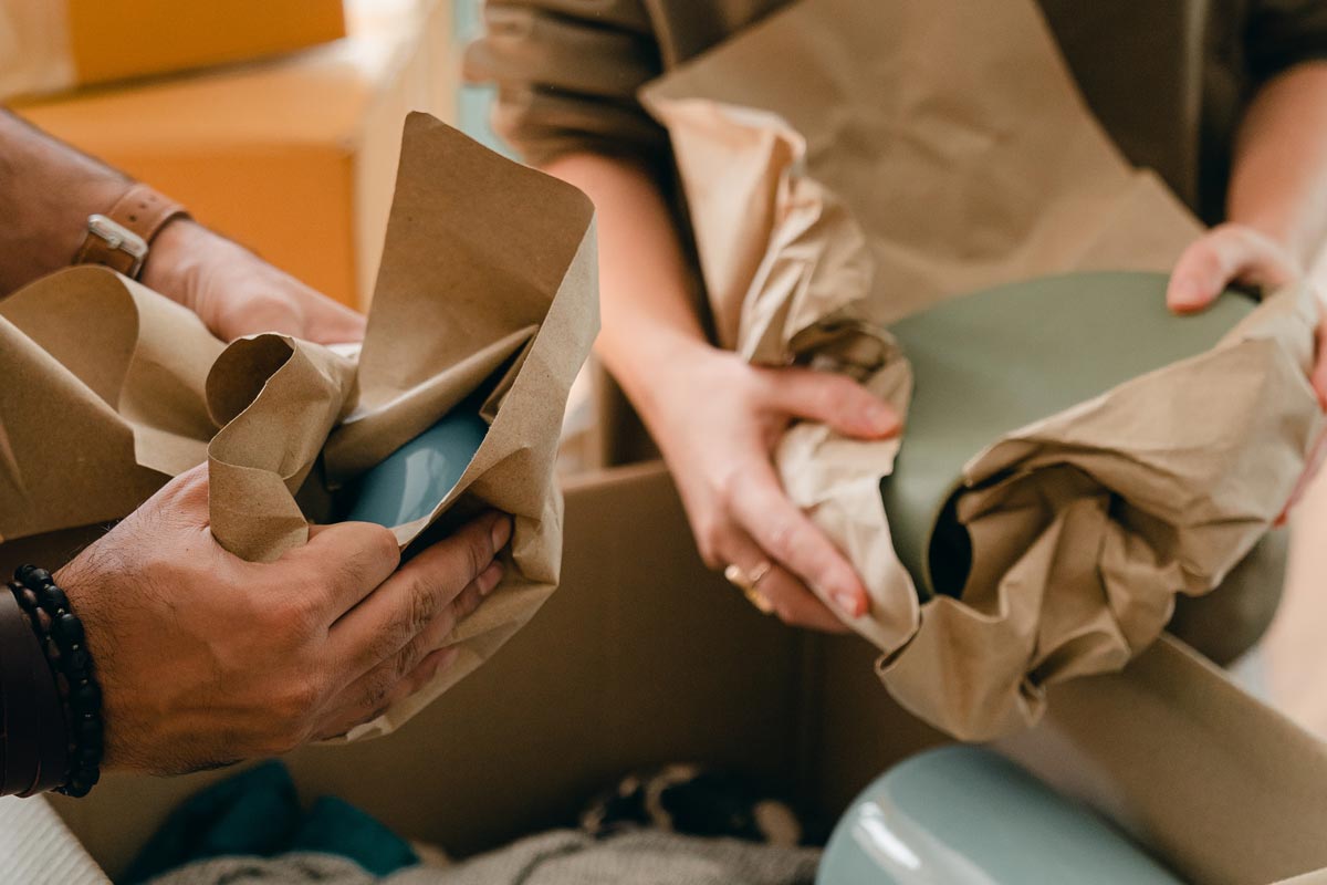 Items being wrapped